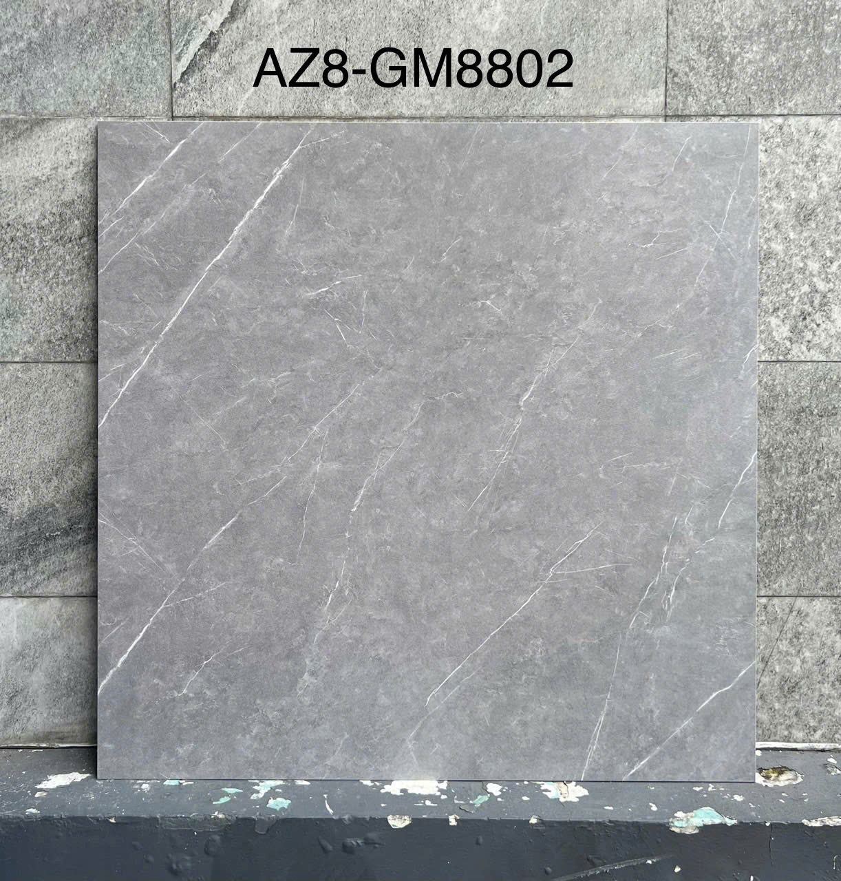 Gạch Lát Nền Tia Chớp Màu Xám Khổ Lớn AZ8 GM8802